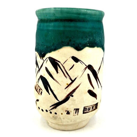 AlexApland Studio Art Pottery Mug The Mountains are calling, I must go 6" Tall - Picture 2 of 7